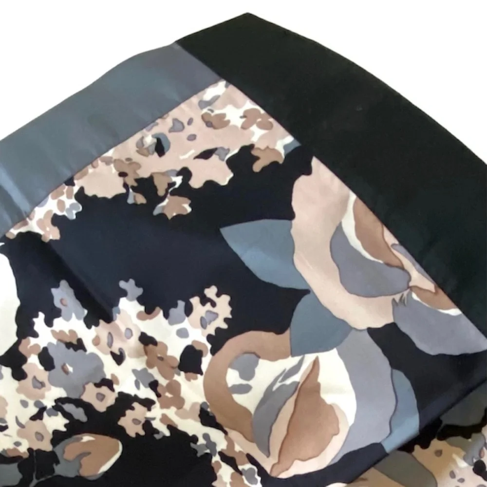 VINTAGE JIM THOMPSON 100% THAI SILK SCARF 42”x42” BLK/GRAY/CREAM, VINTAGE NWOT - Picture 13 of 16
